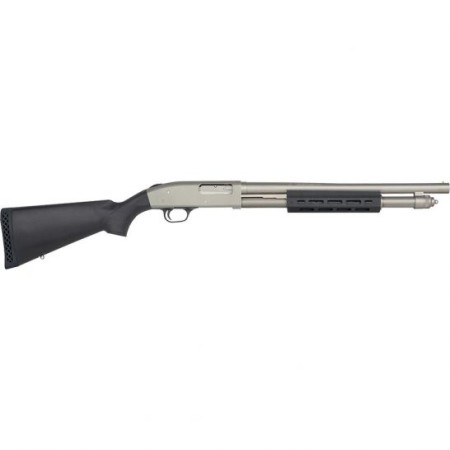 Mossberg 50767 590A1 Tactical 12 Gauge 3" 6+1 18.50" Cylinder Bore Barrel Silver Marinecote Rec Black Synthetic Stock Right Hand Includes M-LOK Handguard