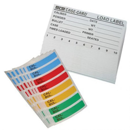 MTM Universal For Rifle And Handgun Ammo Boxes 50 Pack Reloading Label (LL-1)