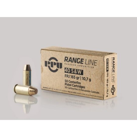 Prvi Partizan Range Line 165 gr FMJ .40 S&W Ammo, 50/box - PPR40