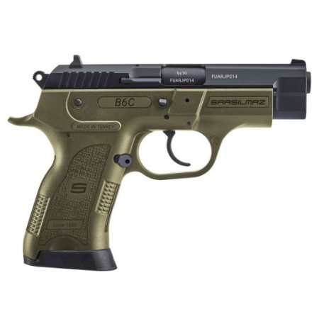 SAR USA B6C Compact 9mm Pistol, OD Green - B6C9OD