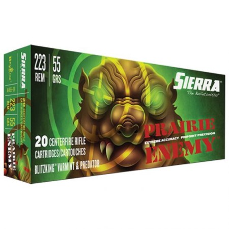 Sierra Prairie Enemy Ammunition 223 Remington 55 Grain BlitzKing Polymer Tip Box of 20