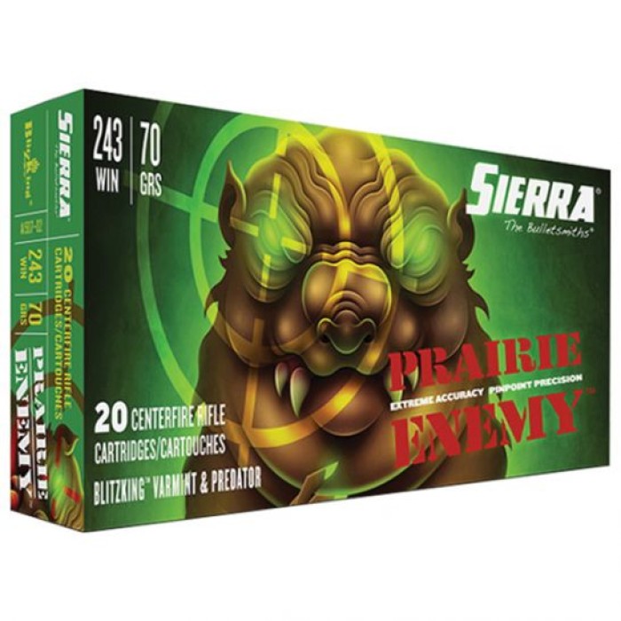Sierra GameChanger 70 gr Sierra BlitzKing .243 Win Ammo, 20/box - A1507--02