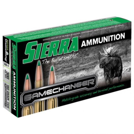 Sierra GameChanger .300 Winchester Magnum 180 grain Sierra Tipped GameKing Brass Cased Centerfire Rifle Ammo, 20 Rounds, A4680--07