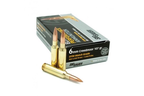 Sig Sauer Elite Match 107 gr OTMJHP 6mm Crd Ammo, 20/pack - E6MMCM220