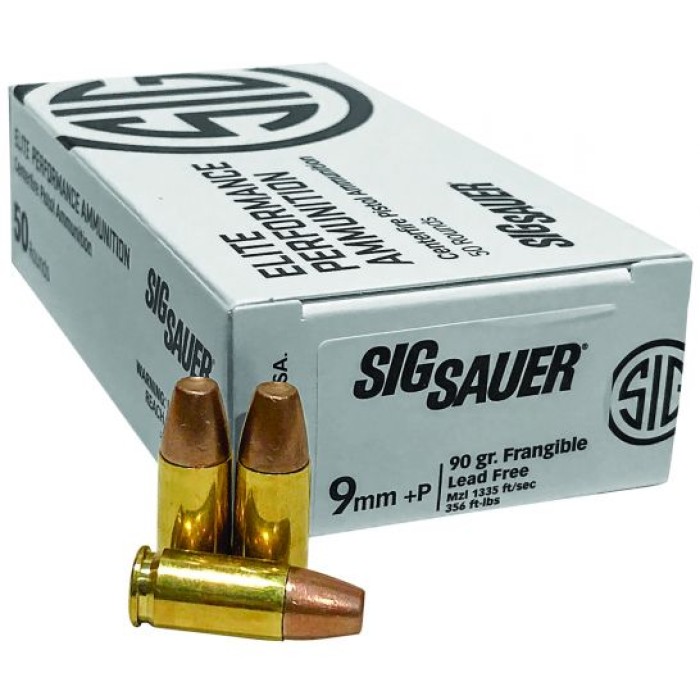 Sig Sauer Frangible 9mm 90gr 50-Rounds Lead Free