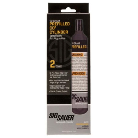 Sig Sauer Prefilled 90 Gram CO2 Cylinder (2/Pack) AC-90-2