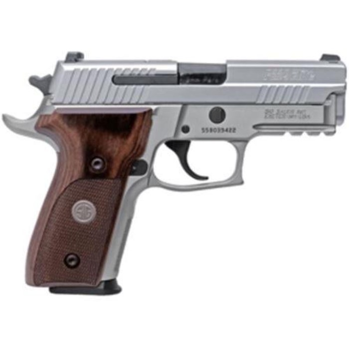 Sig P229 AS Elite 9mm, 3.9", Stainless, Nigh Sights, Wood Grips, 2x15rd