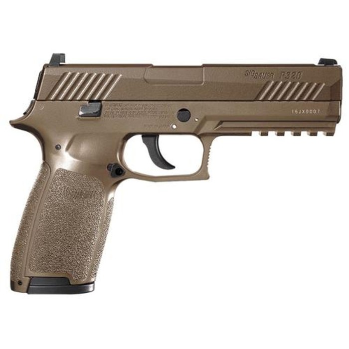 Sig Sauer P320 .177 Cal Co2-Powered Asp Air Pistol W 30/Rd Belt Magazine 12 Gram Co2 Cartridge - Coyote MCX