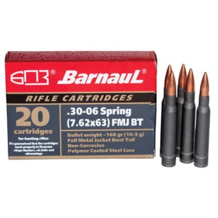 Barnaul 30-06 Springfield 168 Grain Soft Point Boat Tail 500rnds