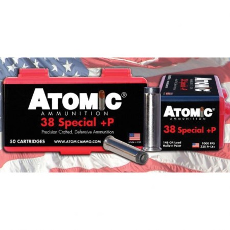 Atomic Ammunition Match 148 gr HBW .38 Spl Ammo, 50/box - 449