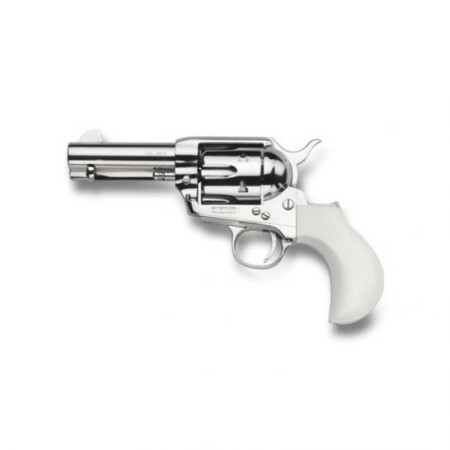 Taylors & Company 1873 Nickel Flattop Ivory Birdshead .357 Mag Revolver, Nickel Plated - OG1418