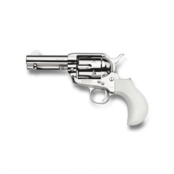 Taylors & Company 1873 Nickel Flattop Ivory Birdshead .357 Mag Revolver, Nickel Plated - OG1418
