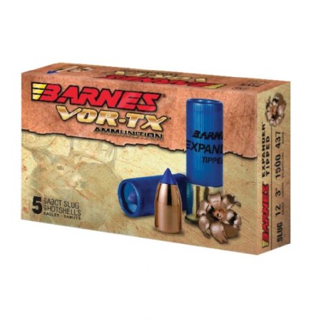 Barnes VOR-TX 20 Gauge Ammo 3" 250 Grain Slug Shotshell, 5 rds/box - 20739