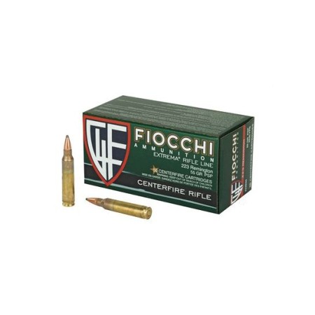 Fiocchi 223 Remington Ammo 55 Grain Pointed Soft Point, 50 rds/box - 223B50