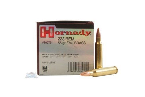 Hornady .223 Rem 55gr FMJ 50 Rounds Ammunition - 80275