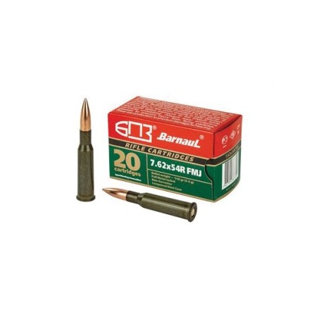 Barnaul Sport/Hunting Steel 7.62 X 54R 148-Grian 20-Rounds FMJ
