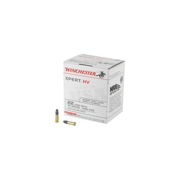 Winchester Xpert 22LR Ammo 36 Grain Lead Hollow Point 500 rds/box - XPERT22