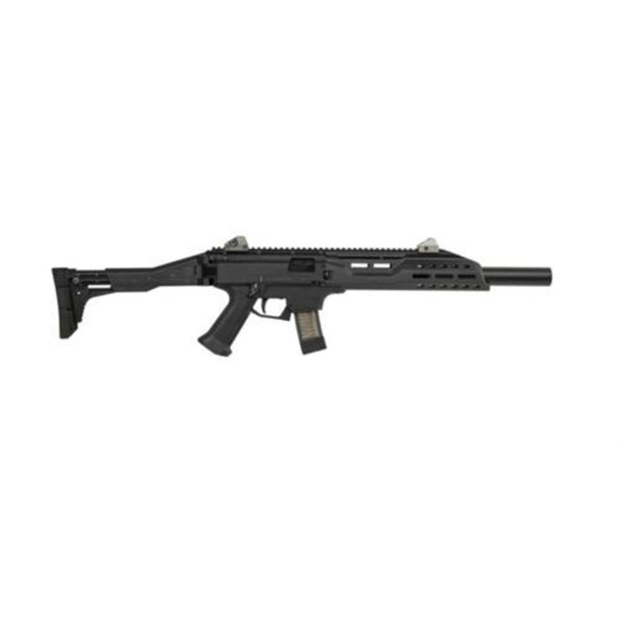 CZ Scorpion EVO 3 S1 Carbine, 9mm, 16.2" Threaded Barrel, 1/2x28 Thread Pitch, Folding Stock, Adjustable Sights, Removable Faux Suppressor, 10 Rounds