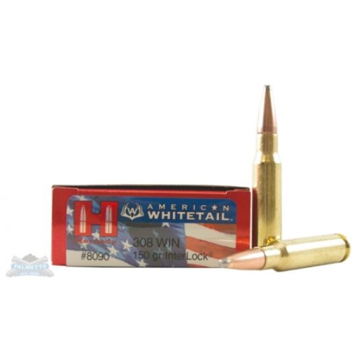 Hornady 308 Win 150gr Interlock American Whitetail Ammunition 20rds -8090