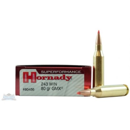 Hornady 243 Winchester 80gr GMX Superformance Ammunition - 80456