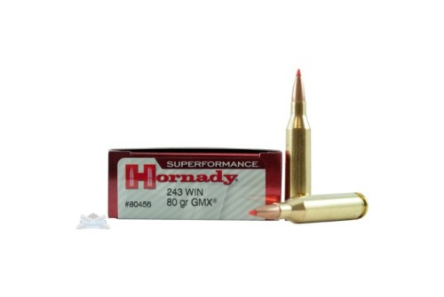 Hornady 243 Winchester 80gr GMX Superformance Ammunition - 80456