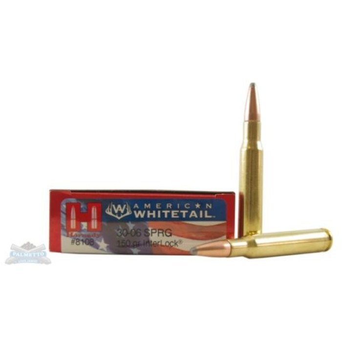 Hornady 30-06 150gr Interlock American Whitetail Ammunition 20rds - 8108