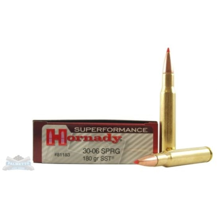 Hornady 81183 Superformance  30-06 Springfield 180 gr SST 20 Bx/ 10 Cs