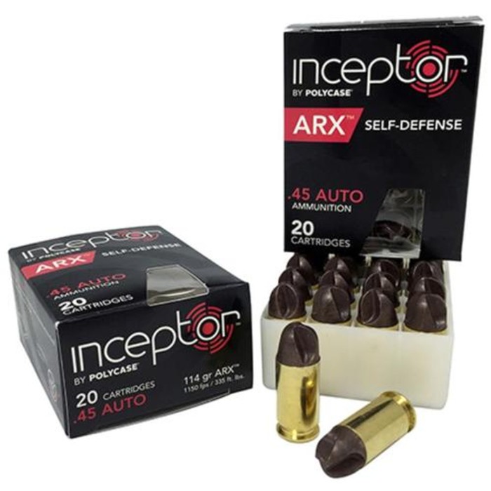 Inceptor - 45 Auto - 118 Grain - Polymer Tip - 20 Rounds