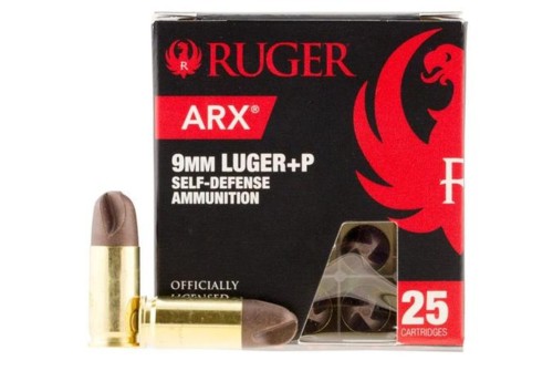 Ruger Ammo 9Mm 80Gr Arx Self Defense Brass 25/10 9ARXRUG25 -