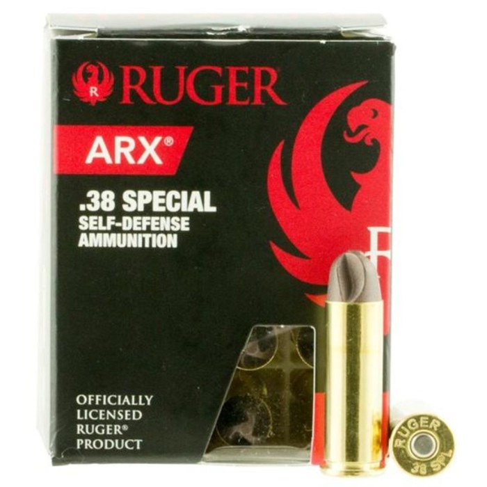 Ruger Ammo 38Spl 77Gr Arx Self Defense Brass 20/10 38ARXRUG20 -