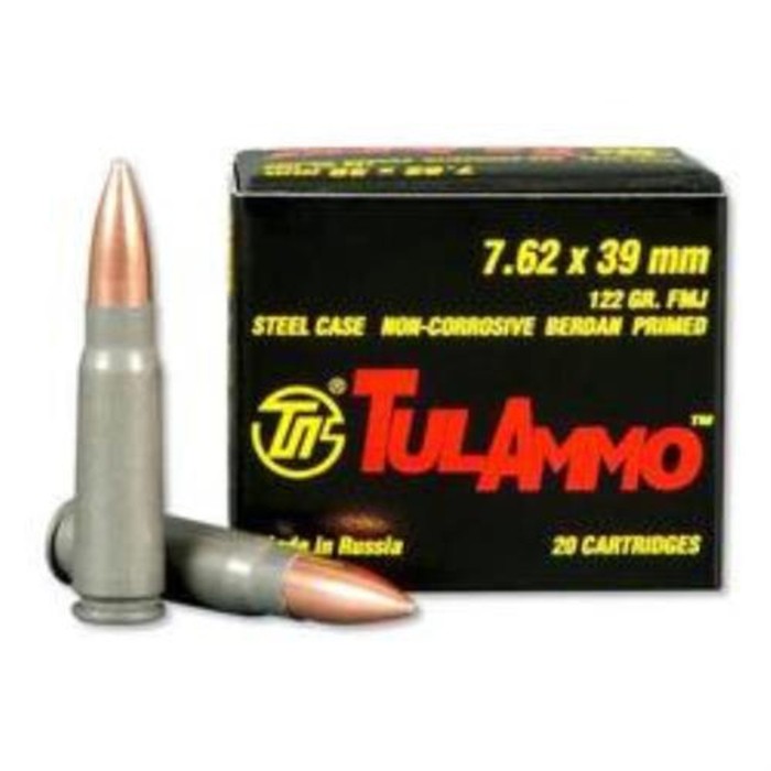 Tula Ammo 7.62X39 122GR HP STL 20RD