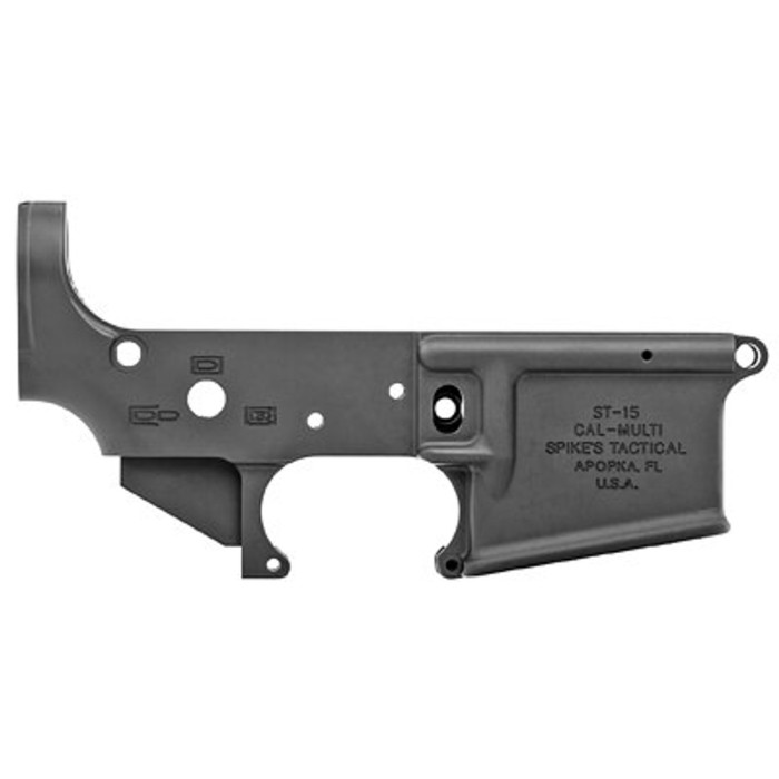 Spikes No Logo II Stripped Lower Receiver, Black