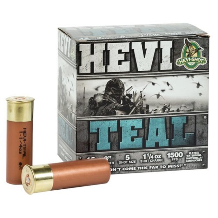 Hevishot Hevi-Teal 12 GA, 3in. 1-1/4oz. #5 Shot - 25 Rounds [MPN: 60005]