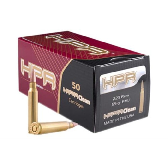 HyperClean Rifle .223 Remington 55 Grain Full Metal Jacket - Brass Casing