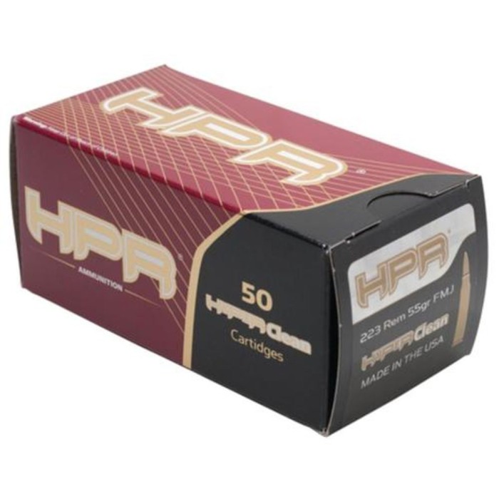 HPR AMMO 223 55GR FMJ 50RD - Brass Casing