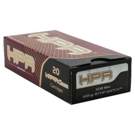 HPR HyperClean Match 308 Winchester Ammo 168 Grain Hollow Point Boat Tail