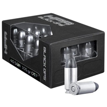 HPR Ammunition BlackOps 40S&W Jacketed Hollow Point - Nickel Plated Brass Casing