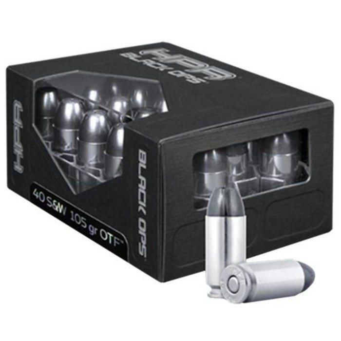 HPR Ammunition BlackOps 40S&W Jacketed Hollow Point - Nickel Plated Brass Casing