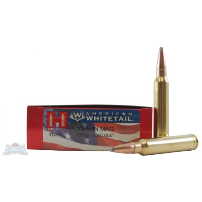 Hornady 300 Win Mag 150gr Interlock American Whitetail Ammunition 20rds - 8204