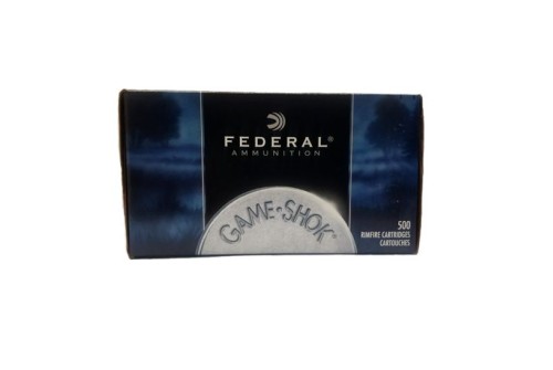 Federal 22 Long Rifle 38 Grain Copper Plated HP Game-Shok Ammunition 500rds - 712