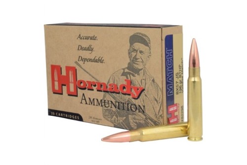 Hornady 8x57 JS / 8mm Mauser 196gr BTHP Vintage Match Centerfire Ammunition, 20 Rounds - 82298