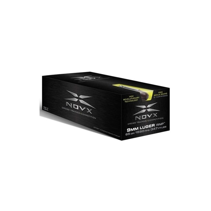 NOVX AMMO 9MM 65GR. RNP - Steel Casing