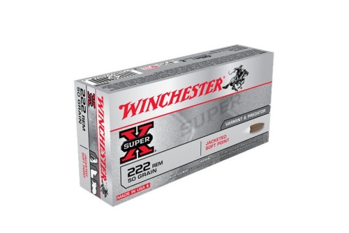 Winchester 222 Remington 50gr Soft Point Ammunition, 20 Round Box - X222R