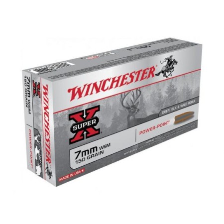 Winchester 7mm Winchester Short Magnum 150gr Power Point Ammunition 20rds - X7MMWSM