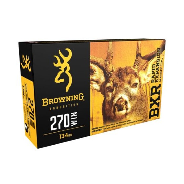 Browning 270 Winchester 134gr BXR Ammunition 20rds - B192102701