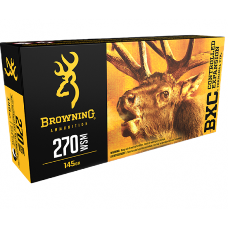 Browning 270 Winchester 145gr BXC Ammunition, 20 Round Box - B192202701