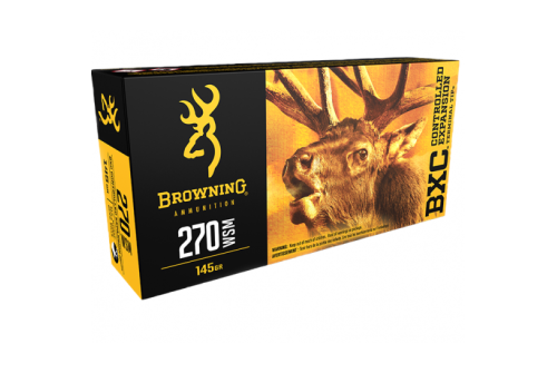 Browning 270 Winchester 145gr BXC Ammunition, 20 Round Box - B192202701