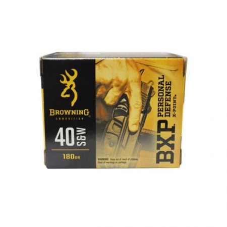 Browning 40 S&W BXP X Point Ammunition, 20 Round Box - B191700401