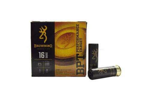 Browning 16GA 2-3/4" 1 oz. #8 BPT Target Shotshell Ammunition, 25 Round Box - B193611628