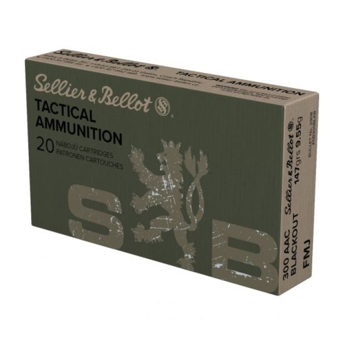 Sellier & Bellot 300 AAC Blkout 147gr FMJ  20rds  SB300BLKB